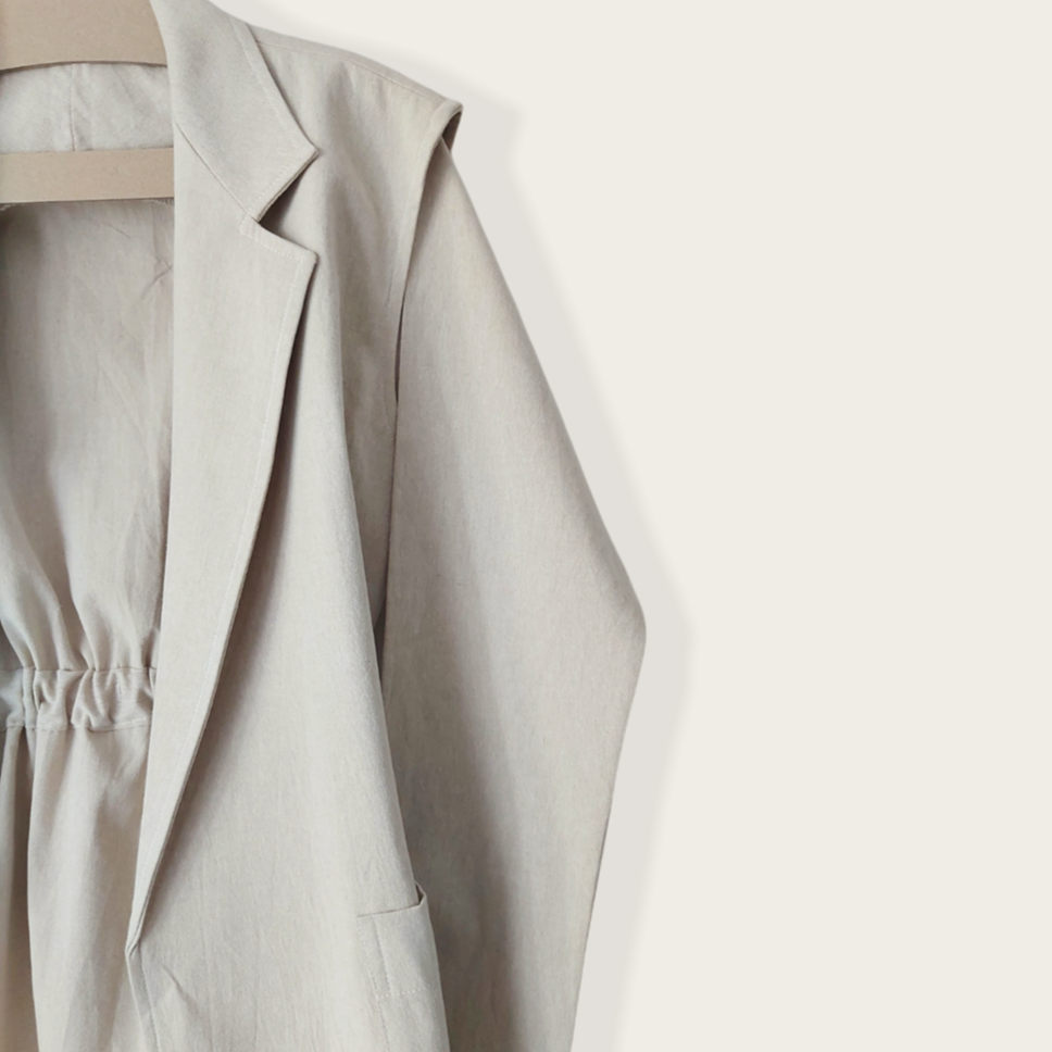 Americana blazer, transformable en chaleco. Algodón reciclado
